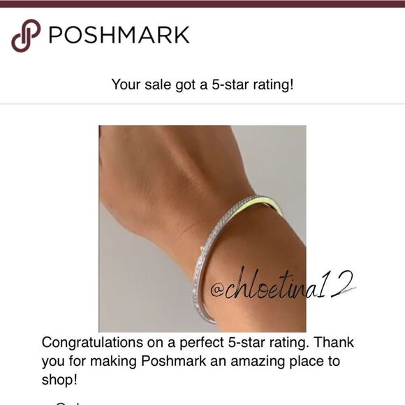 Silver Swarovski Crystal Tennis Bracelet Bangle - Picture 8 of 9